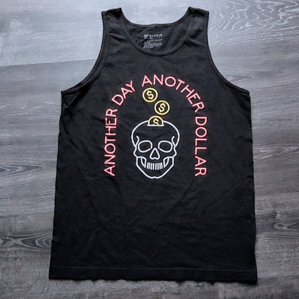 Another day another dollar skull tank